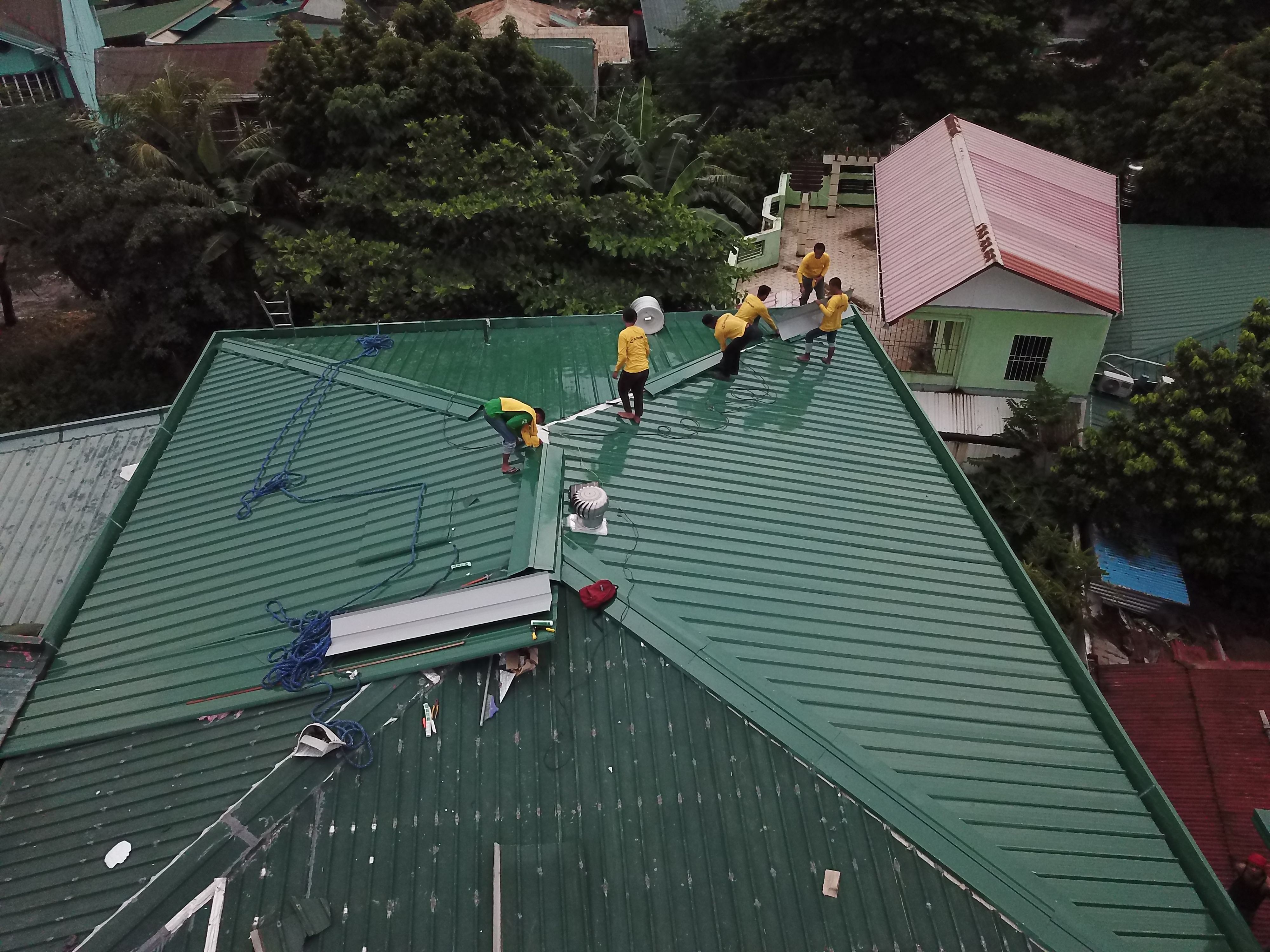 Roof waterproofing safety preparation